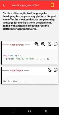Dart coding android App screenshot 1